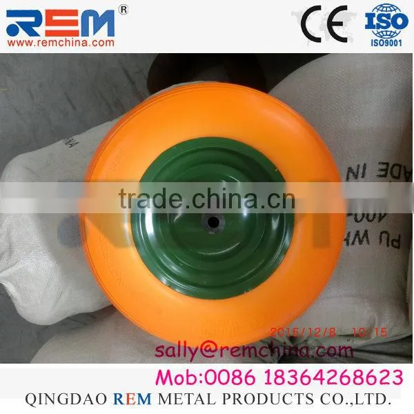 16" no Flat PU Wheel for Wheel Barrow photo-2