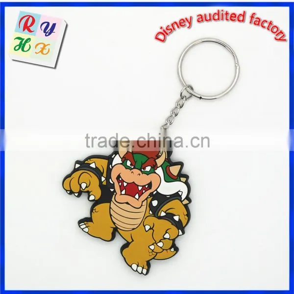 Hot Products 2017 Cartoon Characters Customer PVC Keychain Silicone Keyrings photo-4