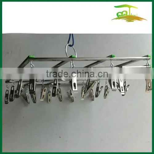 Metal Stainless Steel Hanger With 20 Clips/pegs photo-2