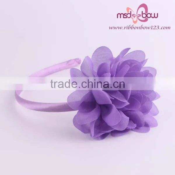 Wholesale Cheap Baby Headband Handmade Organza Fabric Flower Headband photo-3
