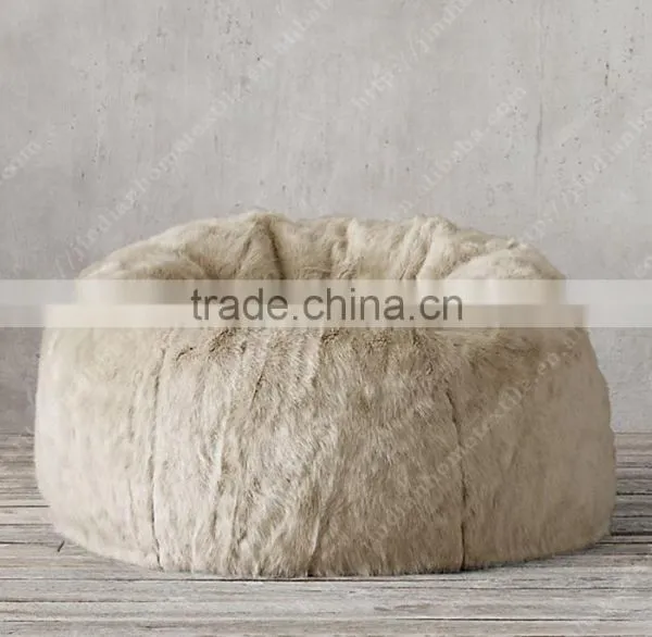 Faux Fur Chair Big Sofa Bed Adult Bean Bag 1 Chair Lounger photo-4
