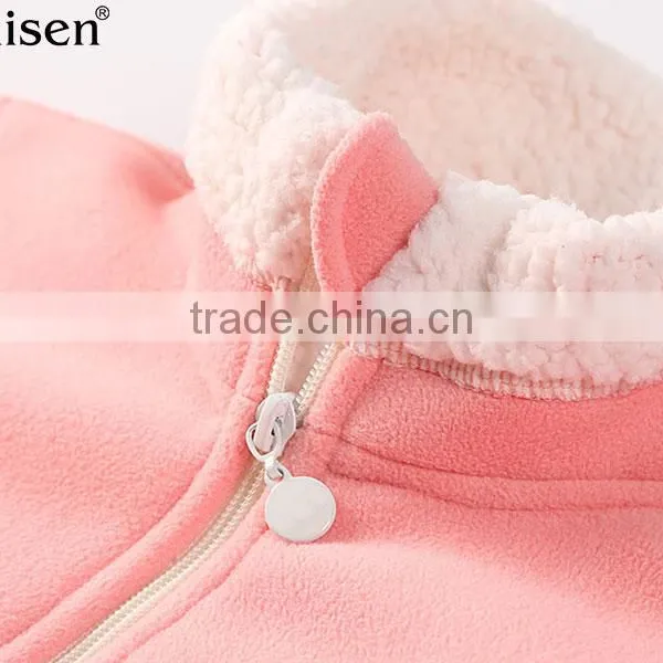 Wholesale Price Pink Fleece Sherpa Lining Kids Jacket photo-3