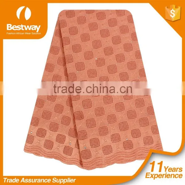 Cheap Price Hign Quality Square Style Cotton Swiss Voile Lace With Stones for Clothes SL0408 photo-2