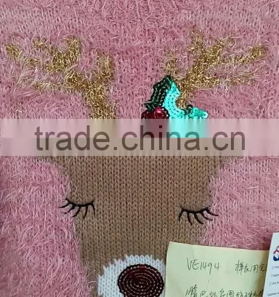 Kids Wholesale Eyelash Knit Christmas Sweater (KS0437) photo-4
