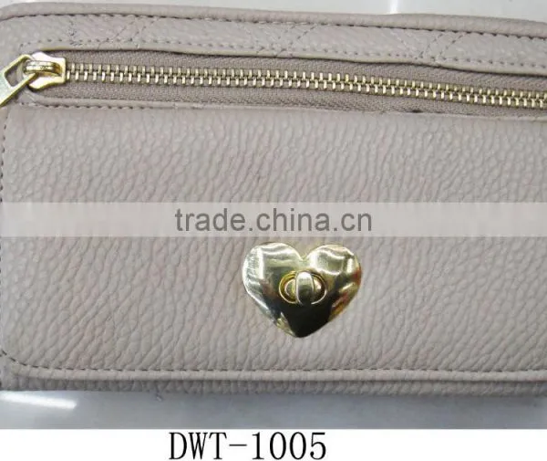 Hot Lady's pu Leather Heart Closure Latest Wallet photo-3