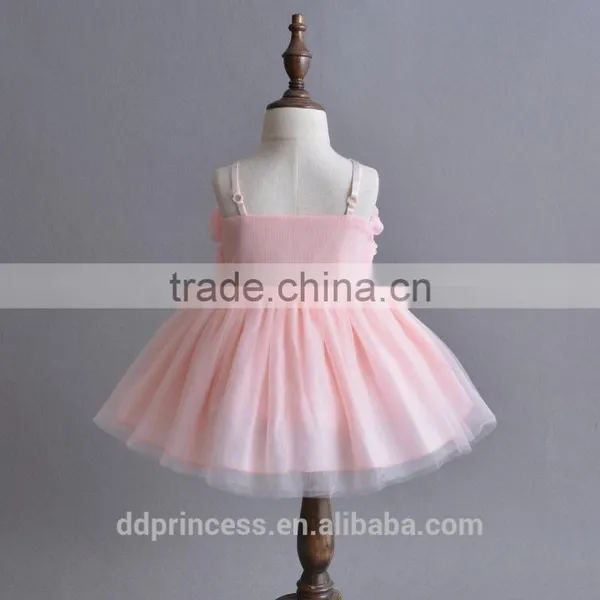 Baby Girls Birthday Dress Party Wedding Clothing Pink White Suspender Designer Dresses photo-2