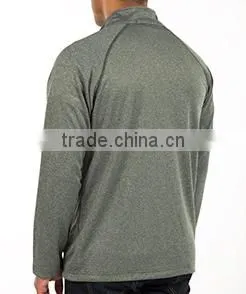 Heather Grey Men's Technical Performance Jacket Lightweight 100% Moisture Wicking Polyeser Raglan Full Zip Outdoor Jacket photo-3