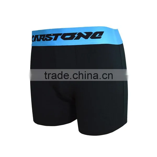 New Fashion Cotton Boxers Shorts Underpants Black Men's Lycra Underwear photo-2