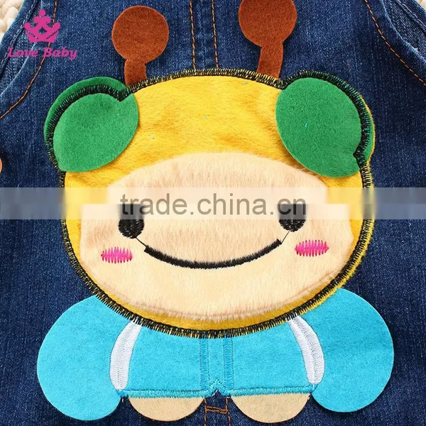 High Qualtiy Kids Clothing Children Denim Overalls Baby Little Bee Fashion Strap Jeans photo-2