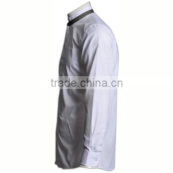 BSCI/SA8000 Executive Solid Men Fashion Shirt Stand Collar Color Men Shirt photo-4