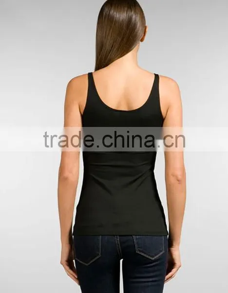 Women's Skinny Black Top Tank photo-3