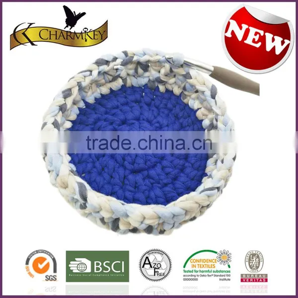 Charmkey Crochet Yarn Cotton Spandex Polyester Tape Yarn New Pattern T Shirt Yarn photo-5