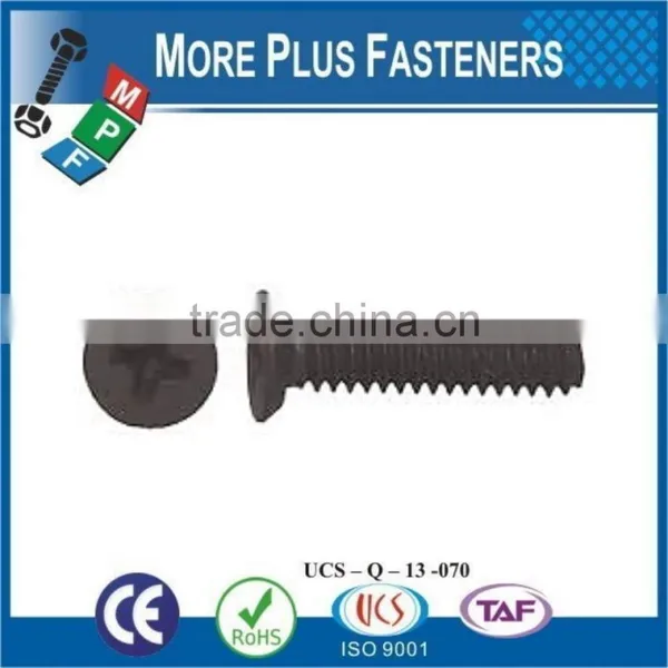 Made in Taiwan Phillips Drive Black Oxide Slotted Drive Zinc Finish Standard Torx Flat Head Undercut Machine Screw photo-3