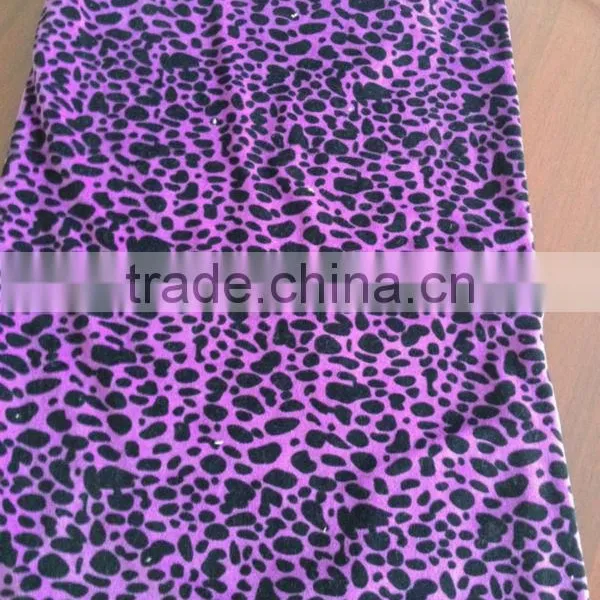 Highi Quality Spandex Pinted Mirco Velvet for Garments Fabric