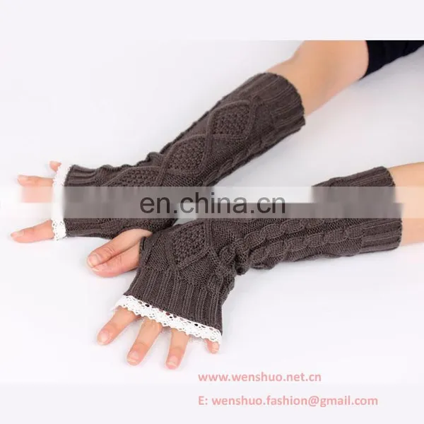 Winter Lady's Cute Wristbands Warm Mitten Gloves