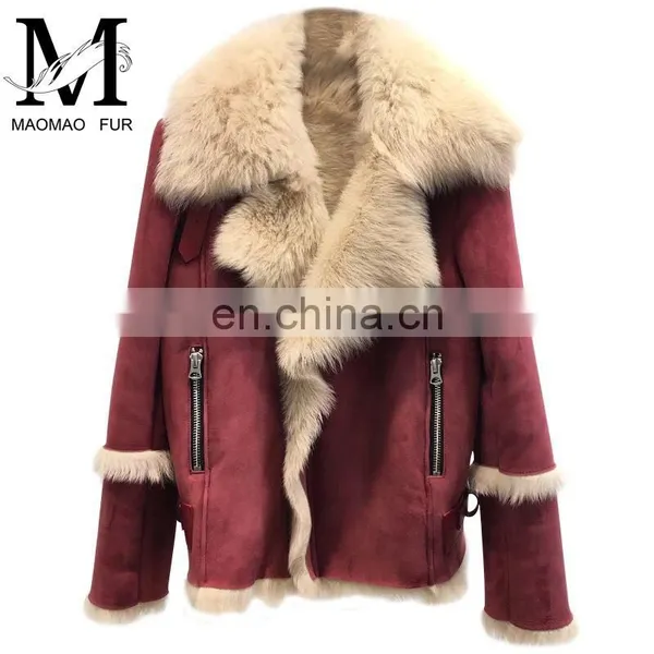 2016 New Style Wholesale Genuine Sheepskin Ladies Winter Korean Jacket photo-6