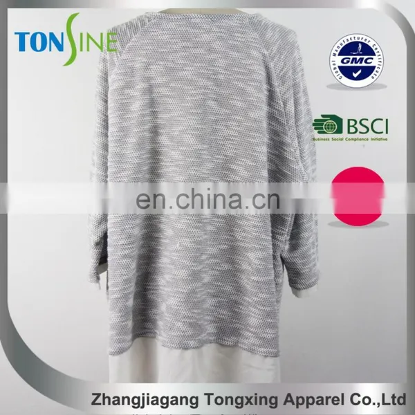 Plus Size Cut and Sew Top With Chiffon for Woman photo-3