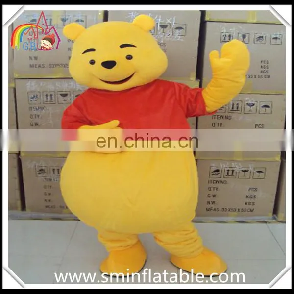 Popular Design Winnie Bear Mascot Costume, Fur Cartoon Costume photo-4