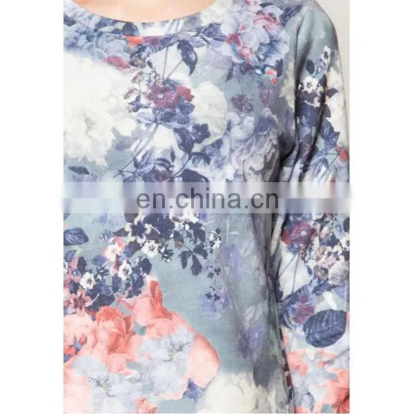 Latest Crew Neck Sweatshirt and Tops for Women Long Sleeve Muslim Blouse photo-5