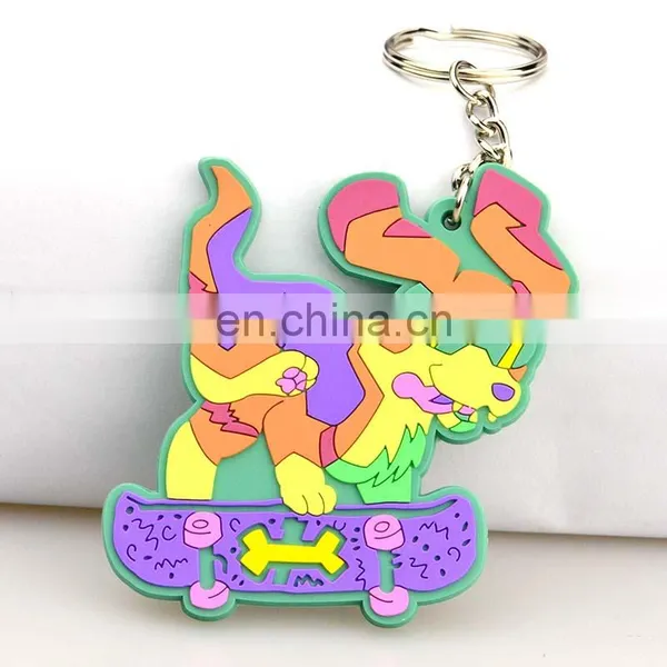 Custom Plastic 3D Soft Pvc Rubber Name Keychain Manufacturers in China photo-2