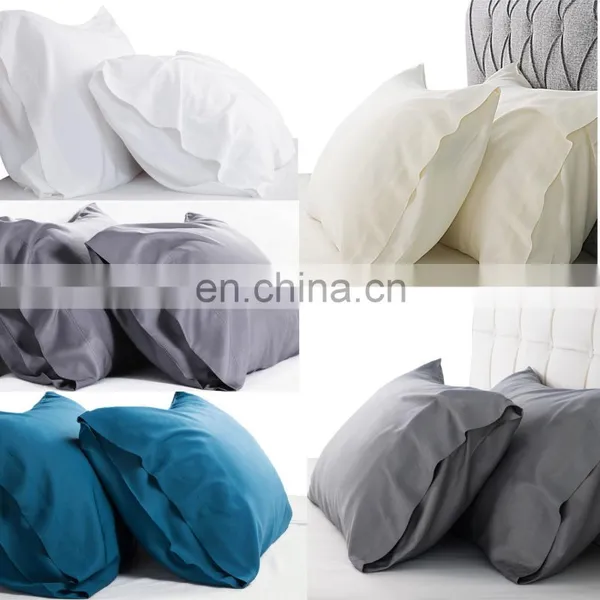 Luxury Summer Breathability Soft Comfort Bamboo Fiber Durable Home Pillowcases photo-7