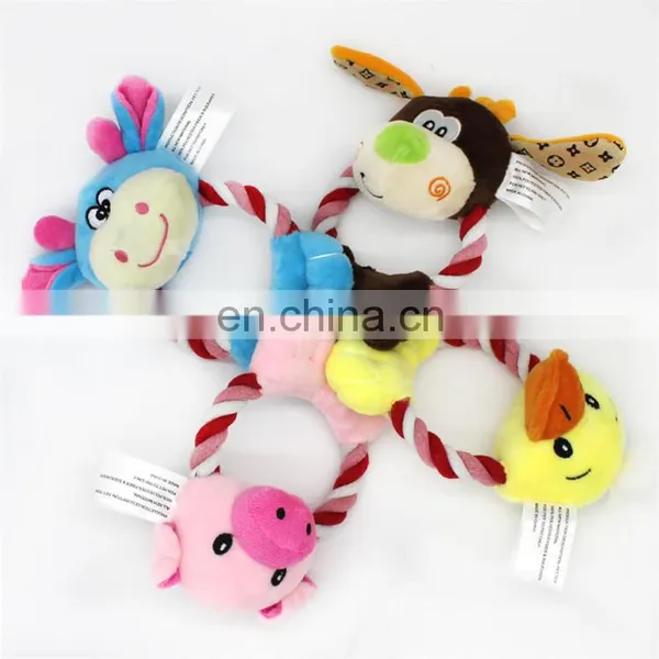 Hot Sale Fashion Colorful Pet Toy Wholesale Squeak Animals Shape Dog Plush Toys photo-3