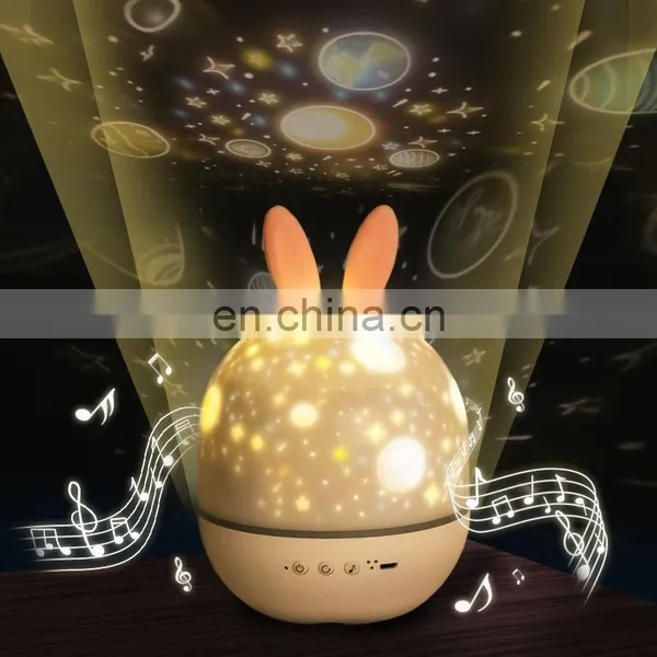 Home Decoration Music Rotating Night Light Projector With Remote Control photo-2