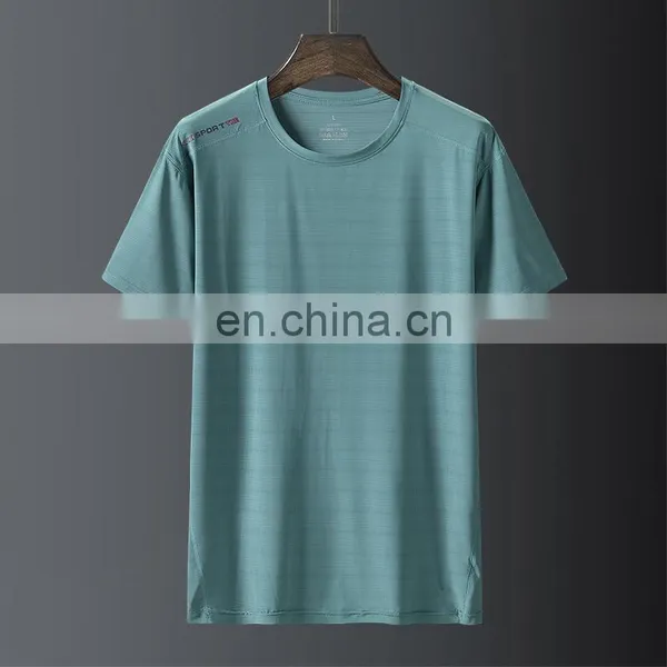 Wholesale Mens Plain Dyed Plus Size Quick Dry Polyester Cool Summer Shirt photo-5