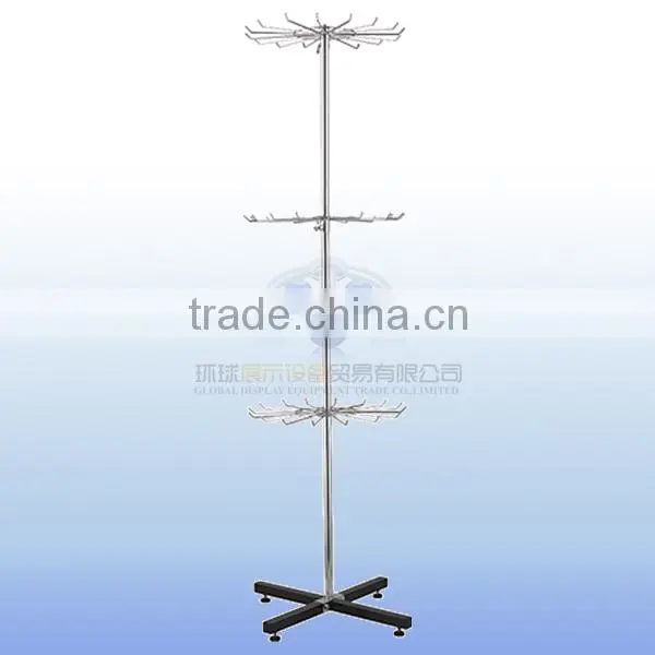 Metal Rotating Jewelry Display Stand With 3 Tiers