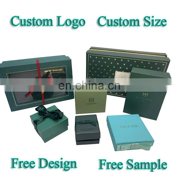 Wholesale Custom Printed Handmade Luxury Rigid Paper Cardboard Green Simple Empty Magnetic Closure Paper Gift Box photo-2