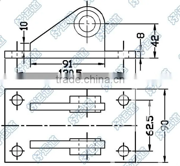 08127 Wing Body Trailer Cylinder Bracket photo-2
