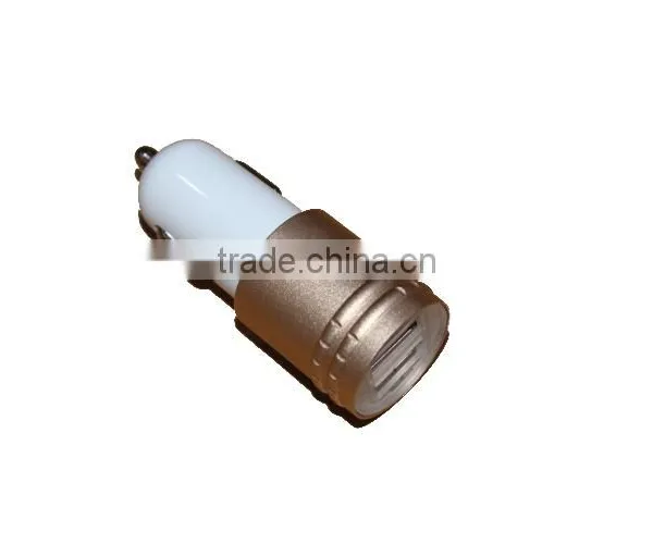 2 Port Micro USB Auto Charger Portable Cell Phone Charger Bullet With Three Color Base photo-5