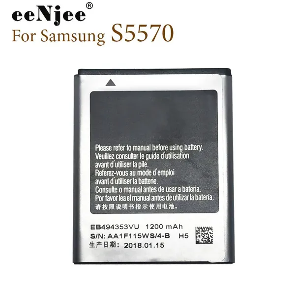 Cell Phone EB494353VU Lithium Ion Battery For Samsung S5330 GT-S5570 GT-i5510 I559 S5570 S5250 S5232 C6712 S5750 photo-5