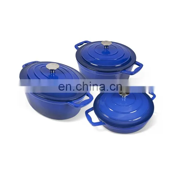 Factory Hot Sale Colorful Non Stick Kitchenware Enamel Cast Iron Cookware Set photo-2