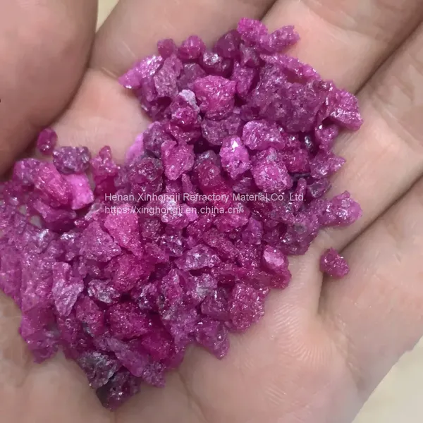 Pink Fused Alumina Gravels Chrome Electrocorundum Grit F40 F46 Abrasive Raw Material