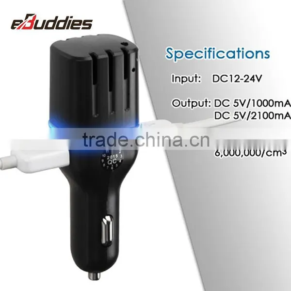 Car Air Cleaner Purifier for Cars With 2 USB Ports for Charging Mobile Phone photo-4