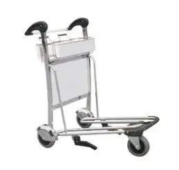 Aluminum Alloy or Stainless Steel Airport Hand Push Transport Luggage Baggage Trolley Manufacturer With Brake photo-3