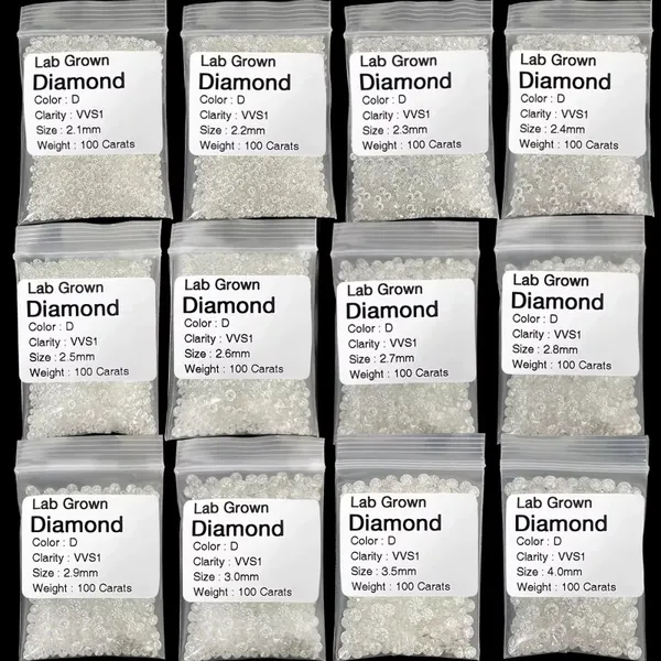 1.0-3.5mm Melee Natural Diamonds GH Color VS Clarity Natural Loose Diamonds Round Small Diamond