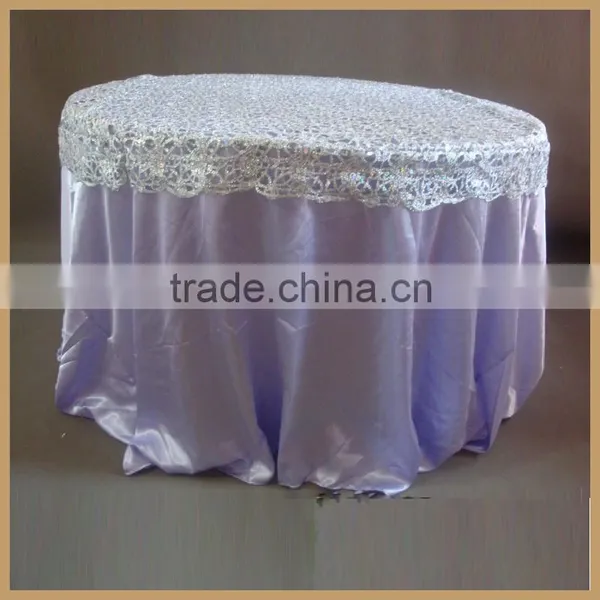 TL001 Fancy Good Design Chemical Lace Sequin Table Overlay photo-6
