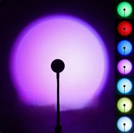 Sunset Lights，Sunset Projection Light，Creative Living Room Bedside Outdoor Shooting USB Ambient Light