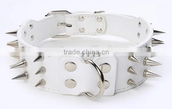 Wholesale Three Rows of Sharp Nails Pet Collars pu Dog Collar photo-4