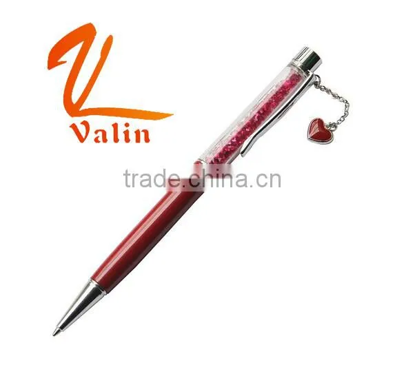 Promotional Gift Item Crystal Ballpoint Pen With Key Chain