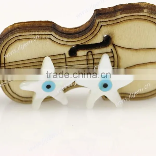Nature White Sea Star Shape With Eyes Mother of Pearl MOP Shell Gems Sale From JL Gems Jewelry photo-6