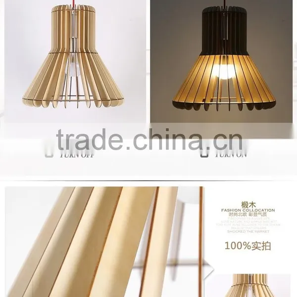 LED Pendant Light JK-8005B-15 Hotel Modern Wood Pendant Light photo-6