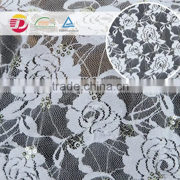 2016 New Fancy Cheap Stretch Embroidery Sequined Designer Dress Fabrics photo-4
