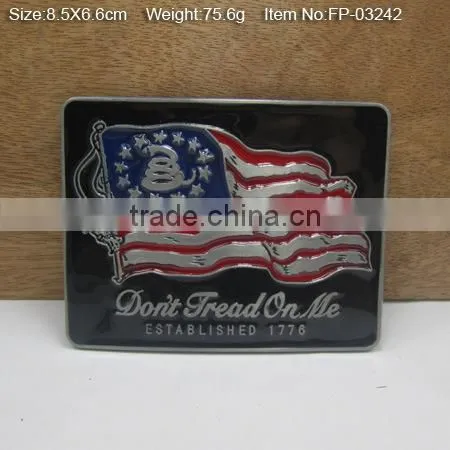 Customized New Design Man Flat Belt With Metal Plate Buckle photo-5