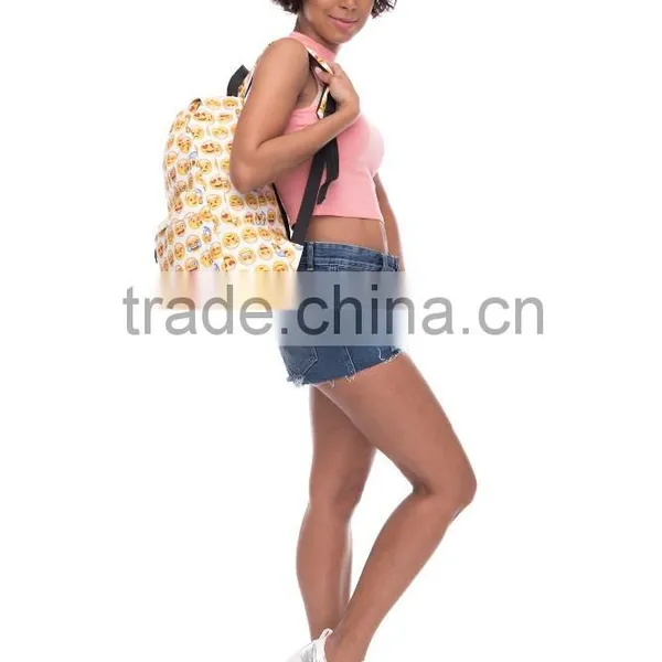 Top Selling High Quality Polyester Custom Emoji Backpack Bag photo-6
