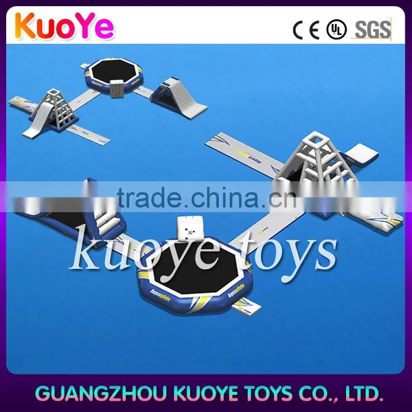 Inflatable Blue and White Water Park,inflatable Aqua Playground,amusement Floating Water Park