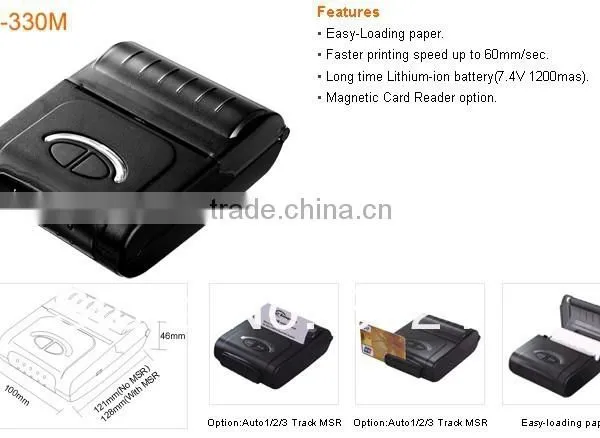 Bizsoft High Quality!Zonerich AB-330M Bluetooth Interface Mobile Printer photo-2