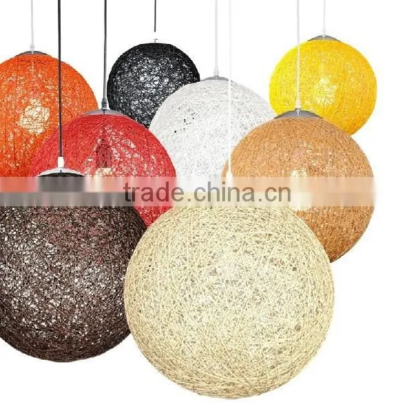 Grass Cane Material Hanging Light for Decorative Lighting
